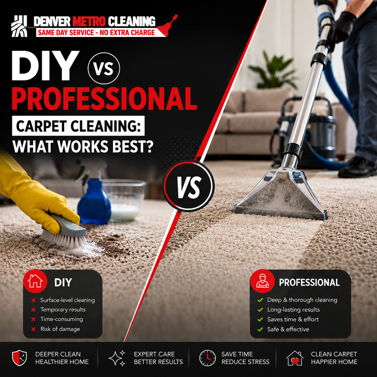 DIY vs Professional Carpet Cleaning What Works Best